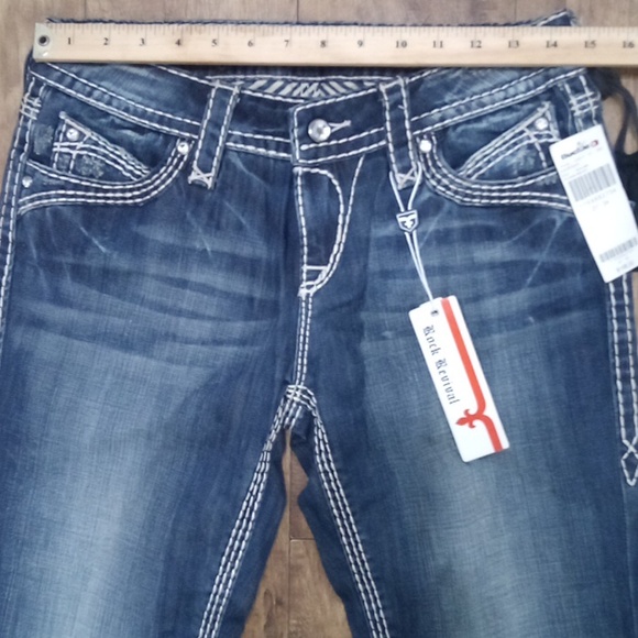 Rock Revival Women's 27 Elaina Easy Boot Embellished Embroidered Distressed NWT - Picture 10 of 13